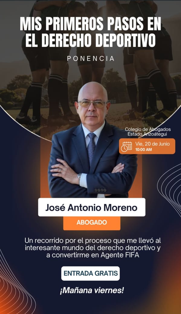 Flyer Ponencia derecho Deportivo